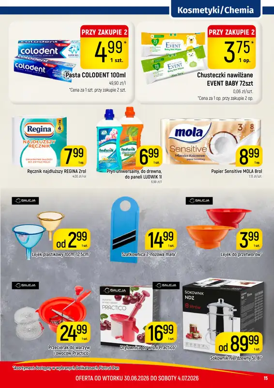 Delikatesy Piotruś Pan - gazetka promocyjna Gazetka od wtorku 30.06 do soboty 04.07 - strona 15