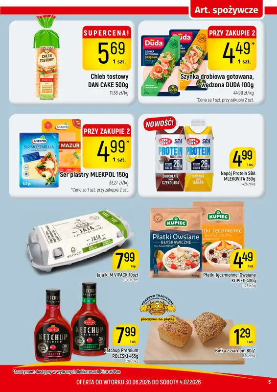 Delikatesy Piotruś Pan - gazetka promocyjna Gazetka od wtorku 30.06 do soboty 04.07 - strona 5