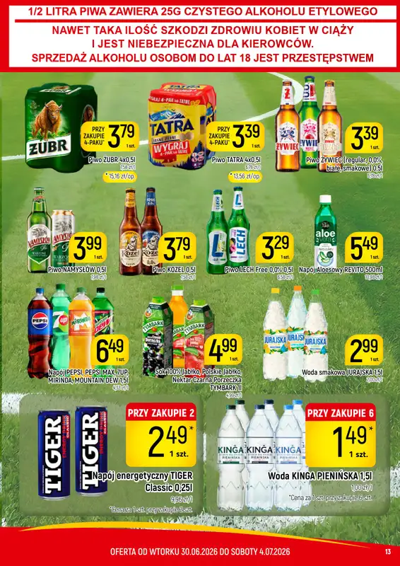 Delikatesy Piotruś Pan - gazetka promocyjna Gazetka od wtorku 30.06 do soboty 04.07 - strona 13