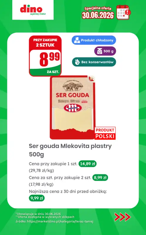 Dino - gazetka promocyjna Specjalna oferta na 30.06.2026 - promocje spoza gazetki od wtorku 30.06 do wtorku 30.06 - strona 4