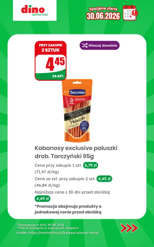 Dino - gazetka promocyjna Specjalna oferta na 30.06.2026 - promocje spoza gazetki od wtorku 30.06 do wtorku 30.06 - strona 6