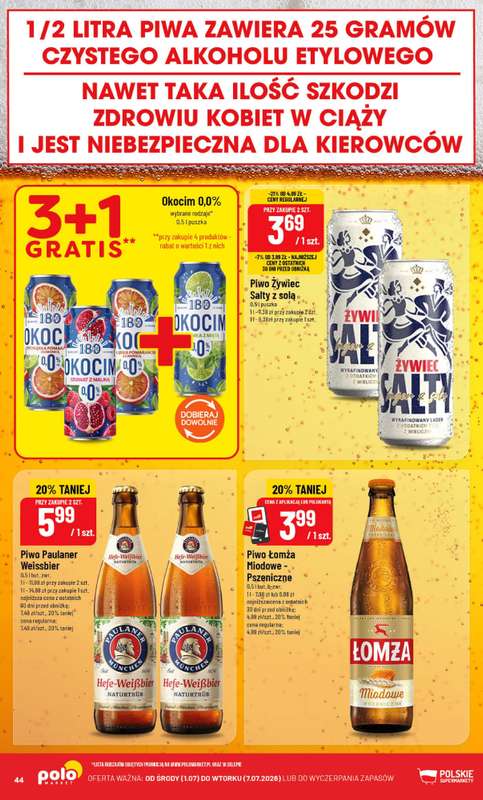 POLOmarket - gazetka promocyjna Gazetka od środy 01.07 do wtorku 07.07 - strona 44