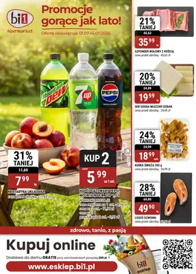 bi1 - gazetka promocyjna Gazetka Bielsko Biała I Promocje gorące jak lato! od środy 01.07 do wtorku 14.07