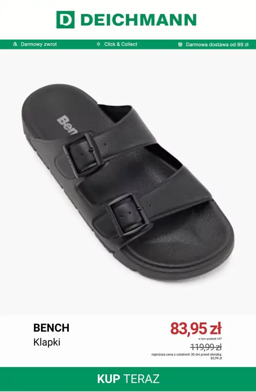 Deichmann - gazetka promocyjna Klapki i sandały męskie od wtorku 30.06  - strona 2