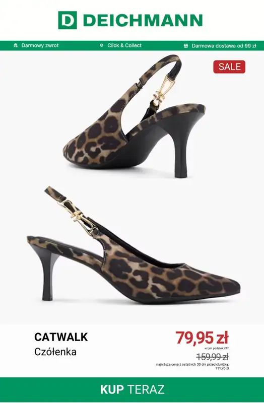 Deichmann - gazetka promocyjna Do -50% na czółenka od środy 01.07  - strona 3