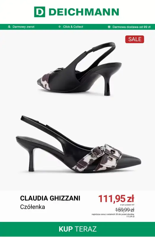 Deichmann - gazetka promocyjna Do -50% na czółenka od środy 01.07  - strona 4