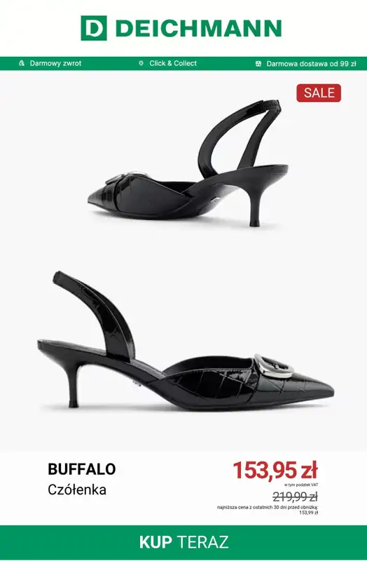 Deichmann - gazetka promocyjna Do -50% na czółenka od środy 01.07  - strona 8