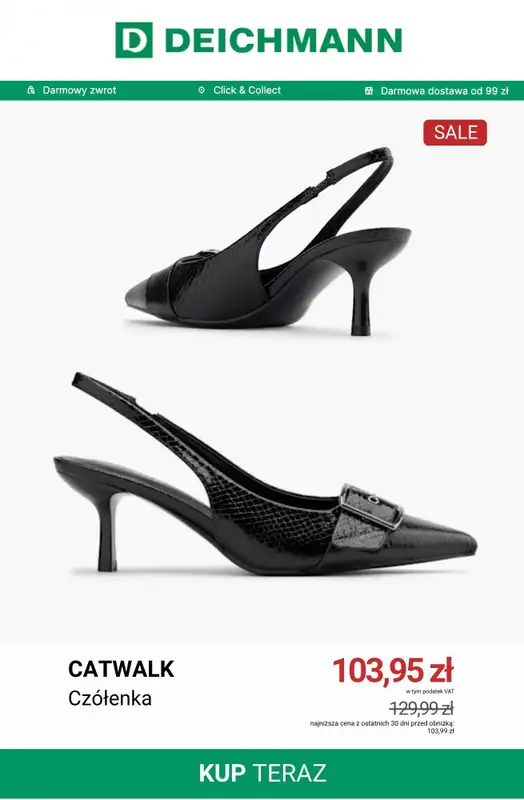 Deichmann - gazetka promocyjna Do -50% na czółenka od środy 01.07  - strona 11