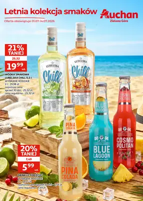 Auchan - gazetka promocyjna Gazetka Zielona Góra I Letnia kolekcja smaków od środy 01.07 do wtorku 14.07