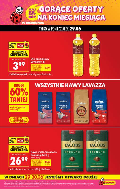 Biedronka - gazetka promocyjna Gorące oferty na koniec miesiąca, Z ladą tradycyjną od poniedziałku 29.06 do soboty 04.07 - strona 2