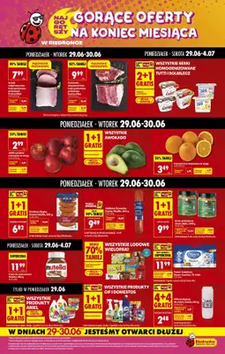 Biedronka - gazetka promocyjna Gorące oferty na koniec miesiąca od poniedziałku 29.06 do soboty 04.07