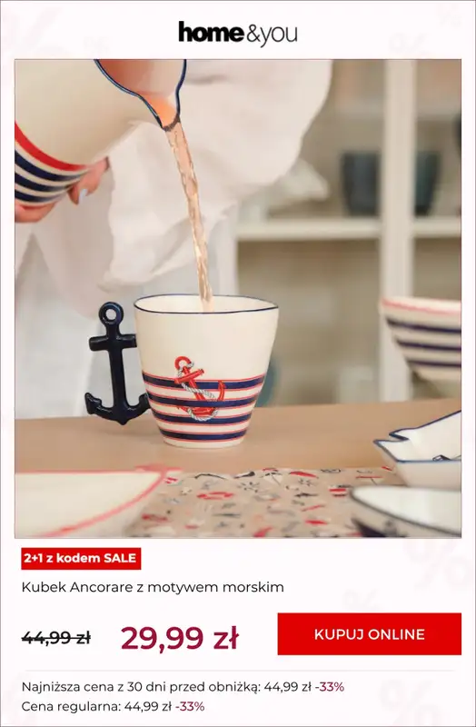home&you - gazetka promocyjna 2+1 za grosz SALE od wtorku 30.06 do czwartku 02.07 - strona 7