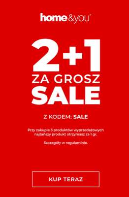 home&you - gazetka promocyjna 2+1 za grosz SALE od wtorku 30.06 do czwartku 02.07
