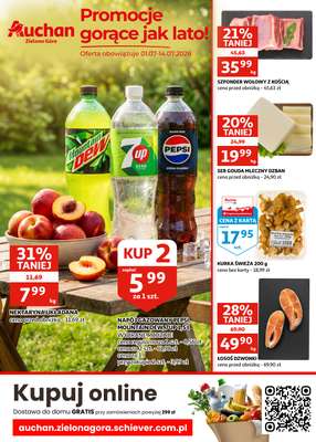 Auchan - gazetka promocyjna Gazetka Zielona Góra I Promocje gorące jak lato! od środy 01.07 do wtorku 14.07