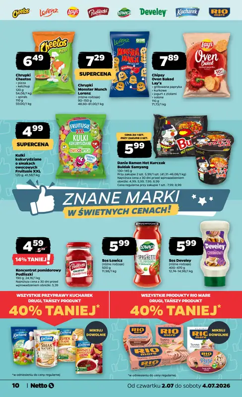 Netto - gazetka promocyjna Gazetka Spożywcza od czwartku 02.07 do soboty 04.07 - strona 10