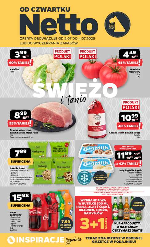 Netto - gazetka promocyjna Gazetka Spożywcza od czwartku 02.07 do soboty 04.07