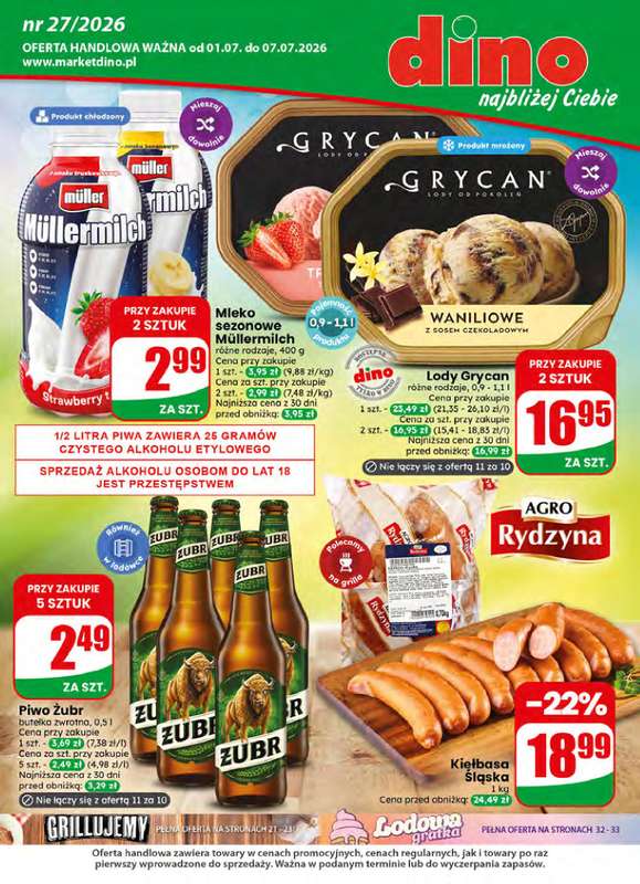 Dino - gazetka promocyjna Gazetka 27 / 2026 od środy 01.07 do wtorku 07.07