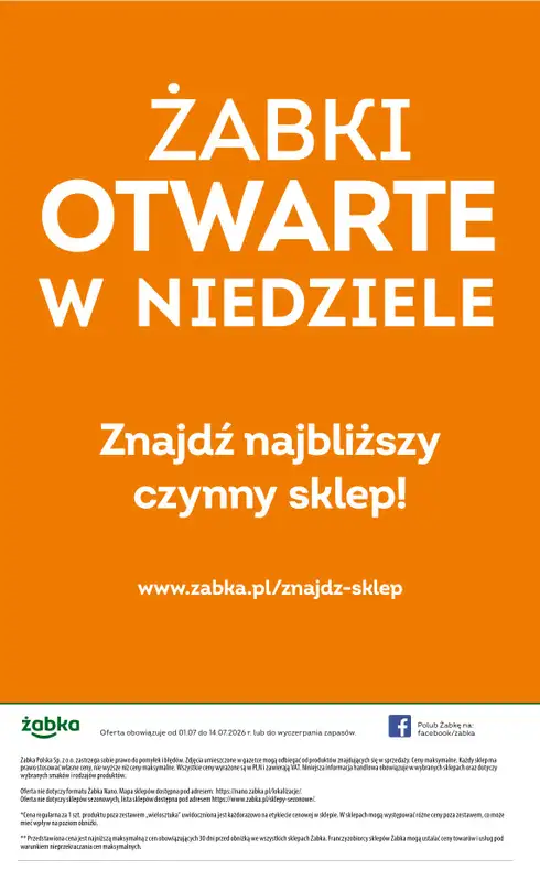 Żabka - gazetka promocyjna Gazetka spożywcza od środy 01.07 do wtorku 14.07 - strona 16