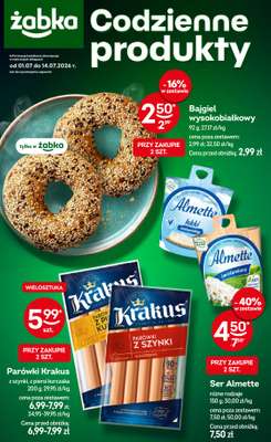 Żabka - gazetka promocyjna Gazetka spożywcza od środy 01.07 do wtorku 14.07