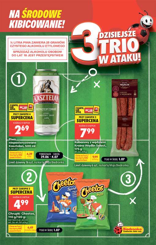 Biedronka - gazetka promocyjna Środowe kibicowanie od środy 01.07 do środy 01.07 - strona 2