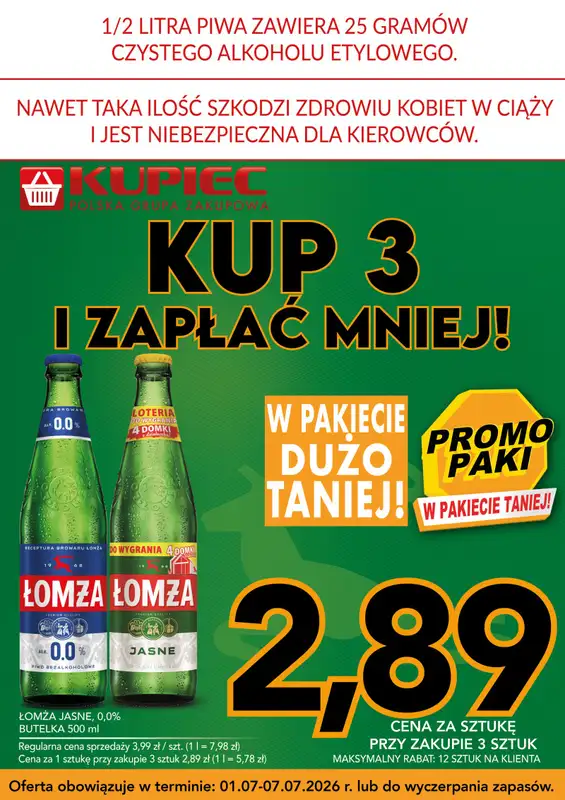 Kupiec - gazetka promocyjna Promopaki od środy 01.07 do wtorku 07.07 - strona 8