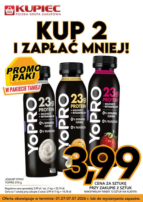 Kupiec - gazetka promocyjna Promopaki od środy 01.07 do wtorku 07.07 - strona 4