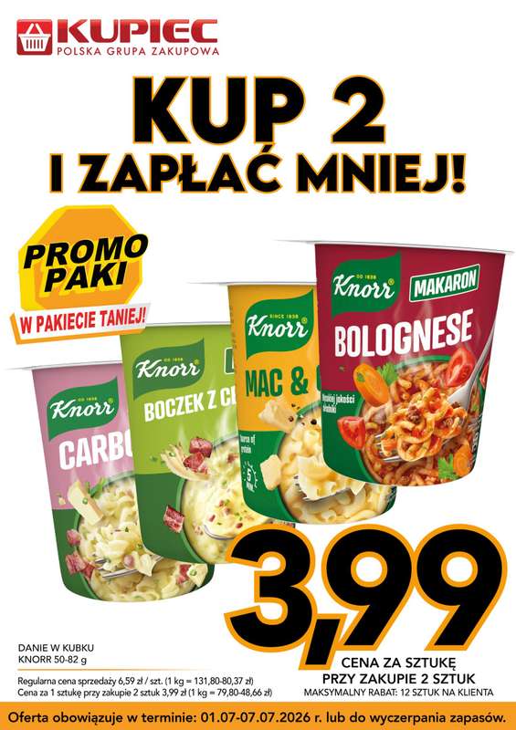 Kupiec - gazetka promocyjna Promopaki od środy 01.07 do wtorku 07.07 - strona 10