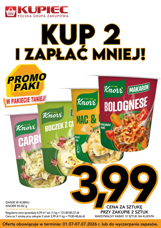Kupiec - gazetka promocyjna Promopaki od środy 01.07 do wtorku 07.07 - strona 10