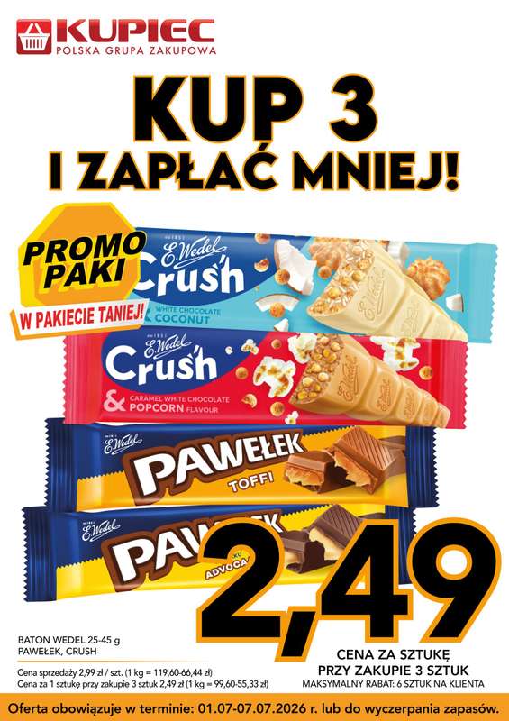 Kupiec - gazetka promocyjna Promopaki od środy 01.07 do wtorku 07.07 - strona 5