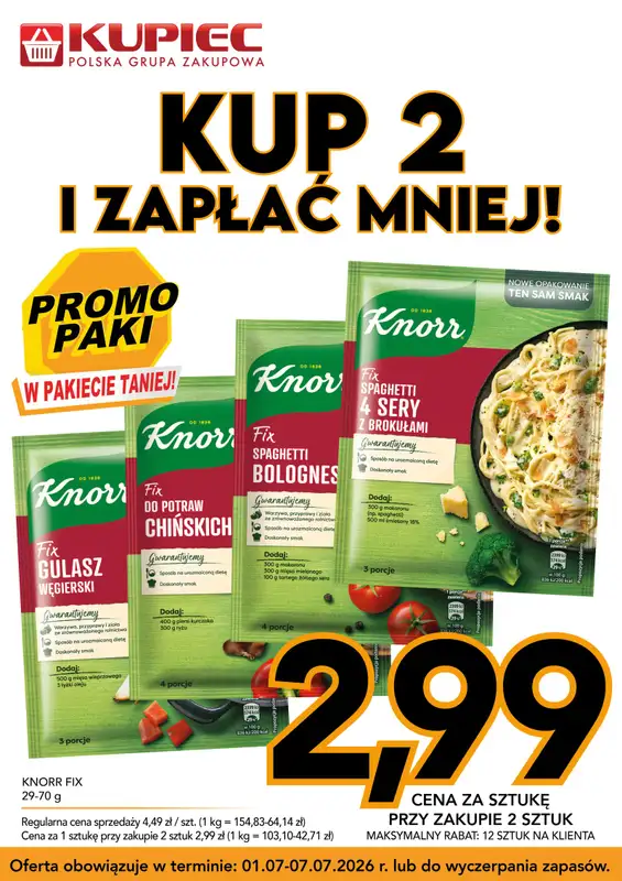 Kupiec - gazetka promocyjna Promopaki od środy 01.07 do wtorku 07.07 - strona 9