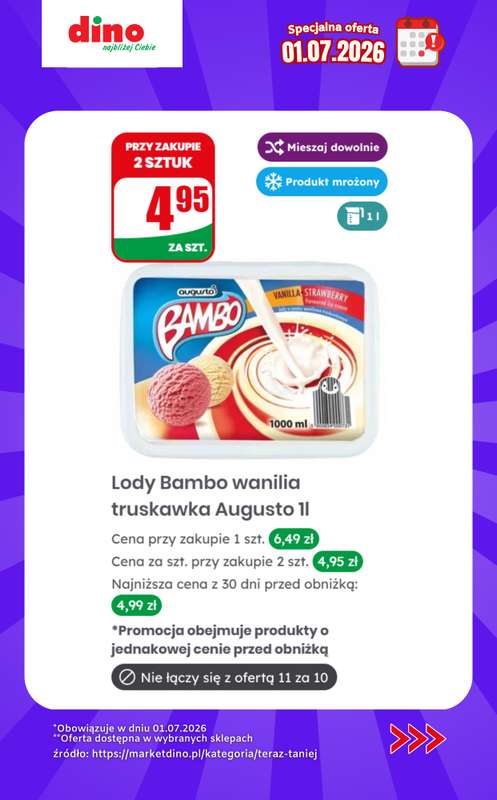 Dino - gazetka promocyjna Specjalna oferta na 01.07.2026 - promocje spoza gazetki od środy 01.07 do środy 01.07 - strona 4