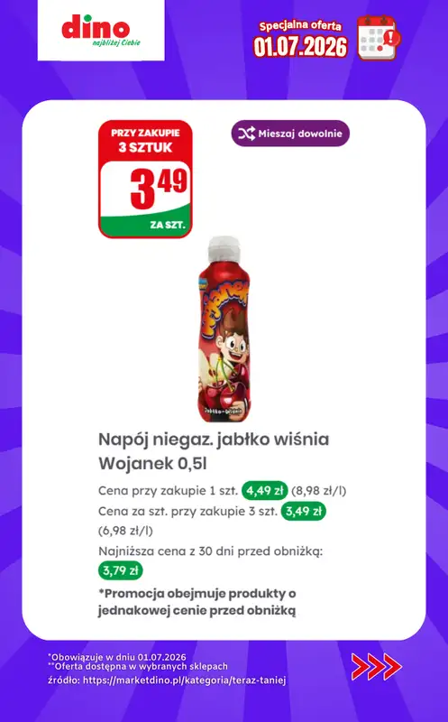 Dino - gazetka promocyjna Specjalna oferta na 01.07.2026 - promocje spoza gazetki od środy 01.07 do środy 01.07 - strona 6