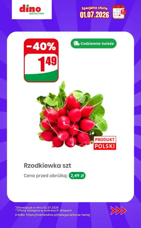Dino - gazetka promocyjna Specjalna oferta na 01.07.2026 - promocje spoza gazetki od środy 01.07 do środy 01.07 - strona 7