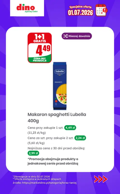 Dino - gazetka promocyjna Specjalna oferta na 01.07.2026 - promocje spoza gazetki od środy 01.07 do środy 01.07 - strona 2