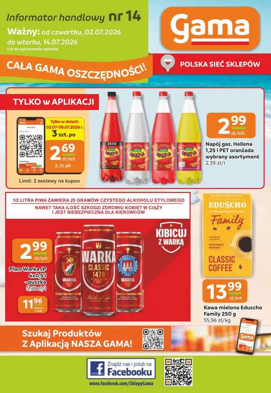 Gama - gazetka promocyjna Gazetka od czwartku 02.07 do wtorku 14.07