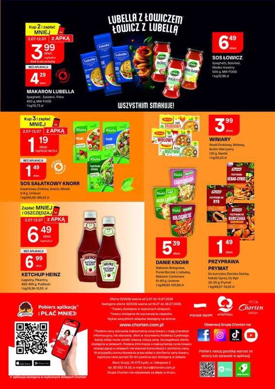 Chorten - gazetka promocyjna Gazetka Lubelskie Radom Market od czwartku 02.07 do niedzieli 12.07 - strona 8