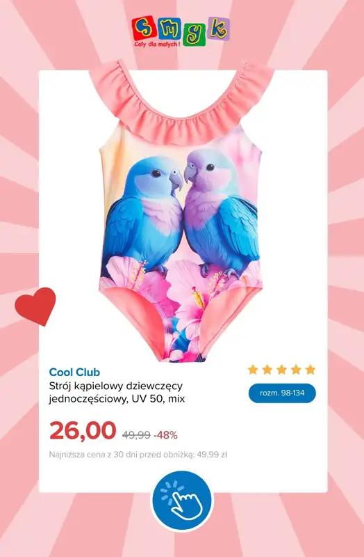 Smyk - gazetka promocyjna Wyprzedaż do -70% | Dla dziewczynek od środy 01.07  - strona 12