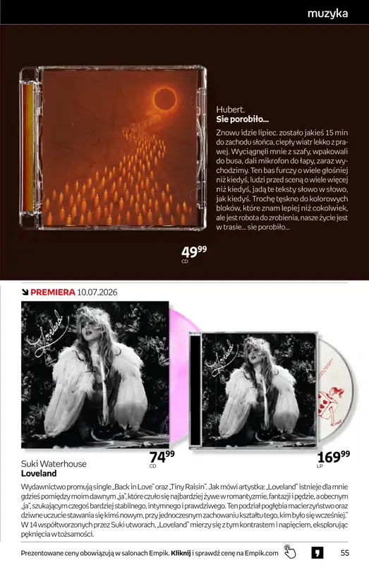 Empik - gazetka promocyjna Tom kultury: muzyka od środy 01.07 do wtorku 14.07 - strona 8