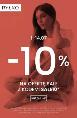 Ryłko - gazetka promocyjna -10% z KODEM na oferty z SALE od środy 01.07 