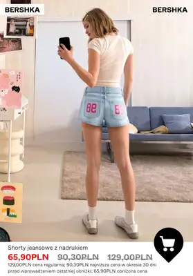 Bershka - gazetka promocyjna Shorty damskie na wyprzedaży od środy 01.07  - strona 4