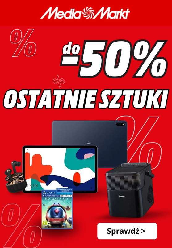 Media Markt - gazetka promocyjna Do -50% ostatnie sztuki od środy 01.07 do środy 08.07
