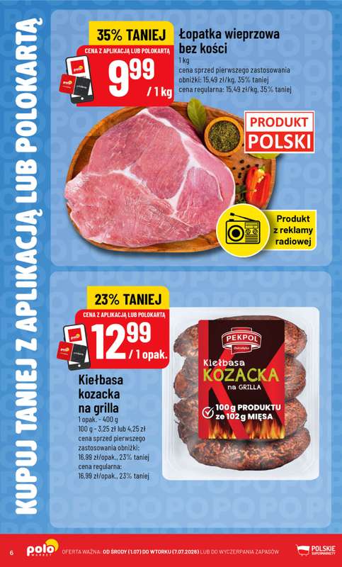 POLOmarket - gazetka promocyjna Kupuj taniej z POLOappką od środy 01.07 do wtorku 07.07 - strona 6