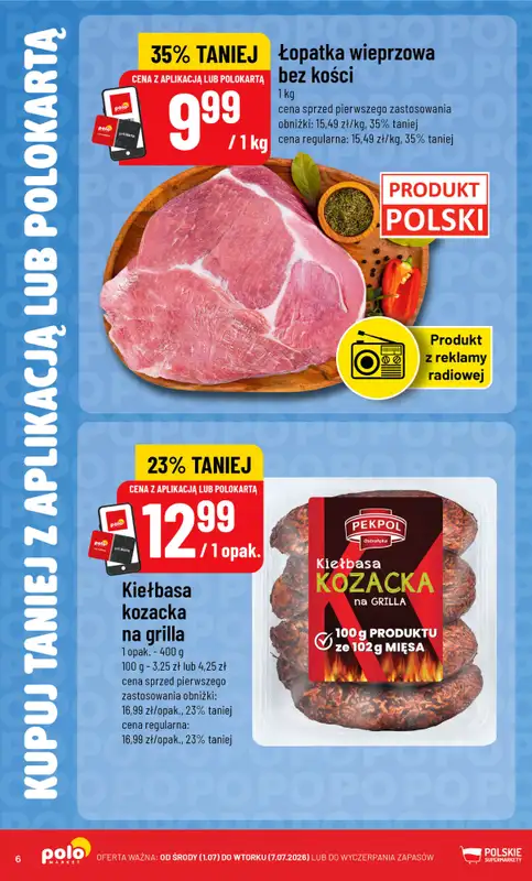 POLOmarket - gazetka promocyjna Kupuj taniej z POLOappką od środy 01.07 do wtorku 07.07 - strona 6