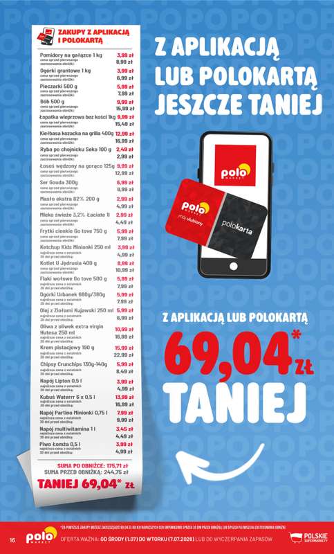 POLOmarket - gazetka promocyjna Kupuj taniej z POLOappką od środy 01.07 do wtorku 07.07 - strona 16