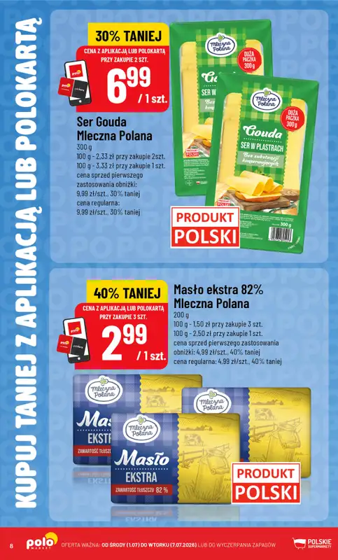POLOmarket - gazetka promocyjna Kupuj taniej z POLOappką od środy 01.07 do wtorku 07.07 - strona 8