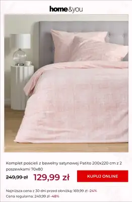 home&you - gazetka promocyjna SALE: tekstylia sypialniane od środy 01.07 do środy 08.07 - strona 4