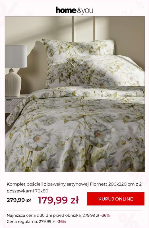 home&you - gazetka promocyjna SALE: tekstylia sypialniane od środy 01.07 do środy 08.07 - strona 3