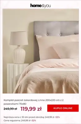 home&you - gazetka promocyjna SALE: tekstylia sypialniane od środy 01.07 do środy 08.07 - strona 2