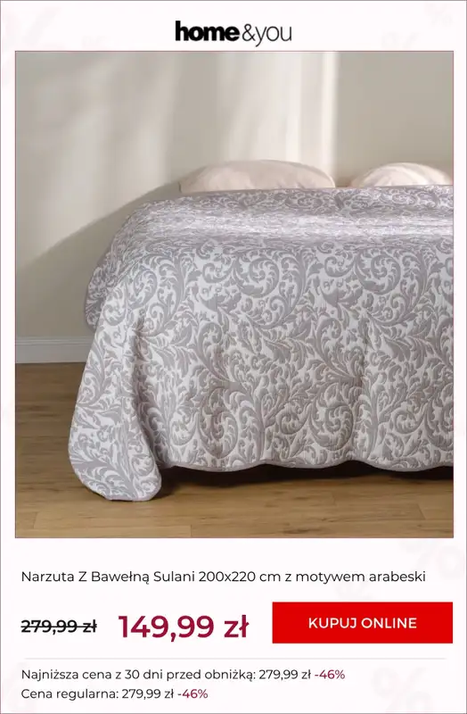home&you - gazetka promocyjna SALE: tekstylia sypialniane od środy 01.07 do środy 08.07 - strona 14