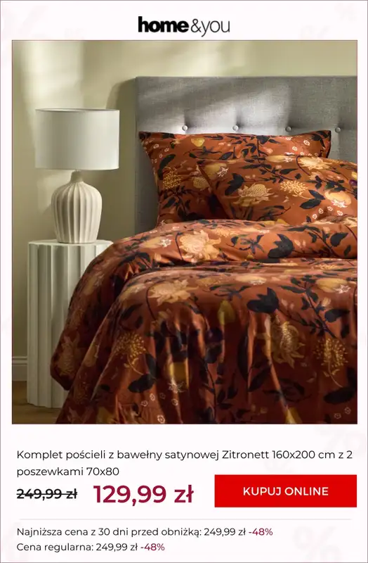 home&you - gazetka promocyjna SALE: tekstylia sypialniane od środy 01.07 do środy 08.07 - strona 5